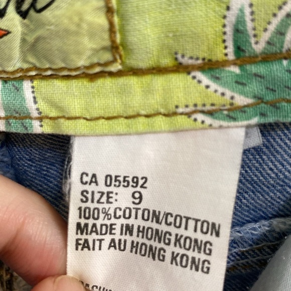 Vintage High Waist 80s Software Tropical Denim Women’s Shorts Size 9 Waist 28 - Picture 7 of 8